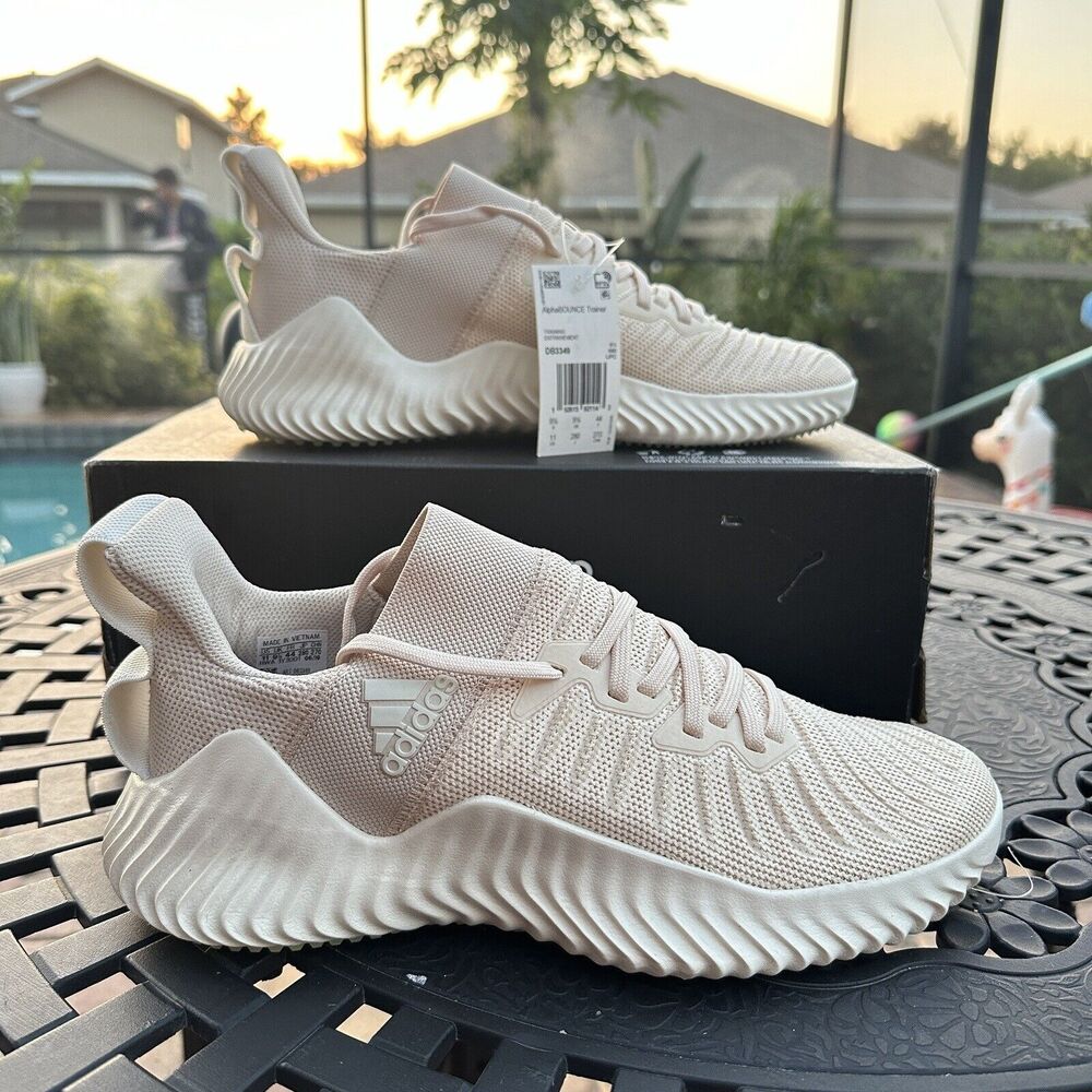 Adidas Alphabounce EX Trainer Linen Women's Athletic Shoes DB3349 Size 11